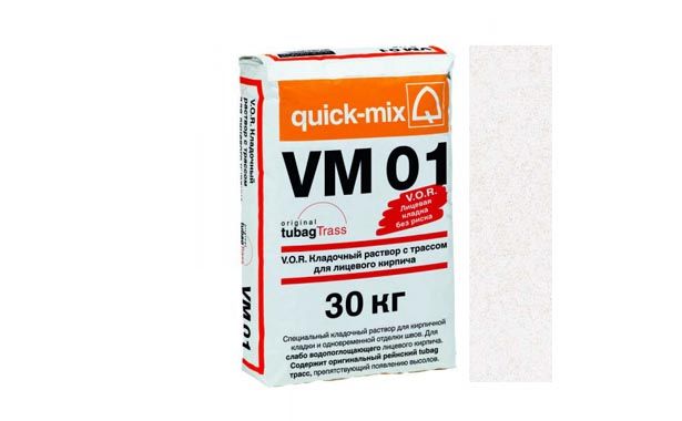 V.O.R. VM 01 Кладочный раствор для лицевого кирпича A алебастрово-белый
