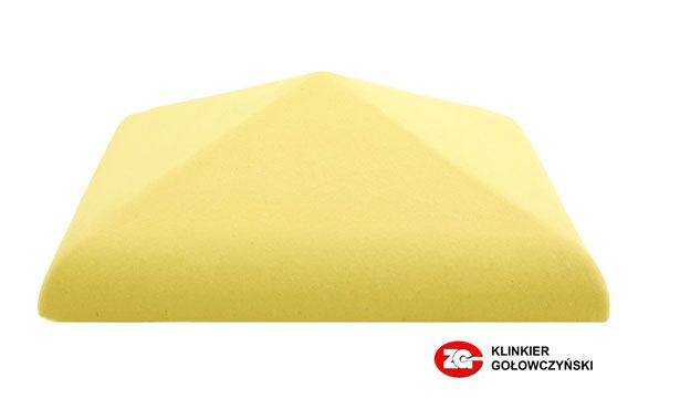 Керамический колпак на забор ZG Clinker, цвет желтый, С57
