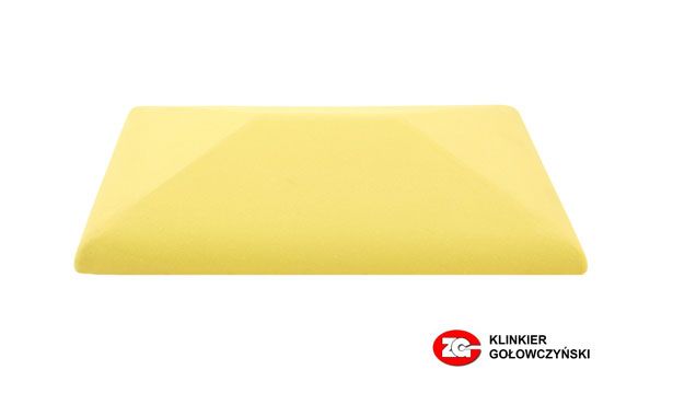 Керамический колпак на забор ZG Clinker, цвет желтый, CP