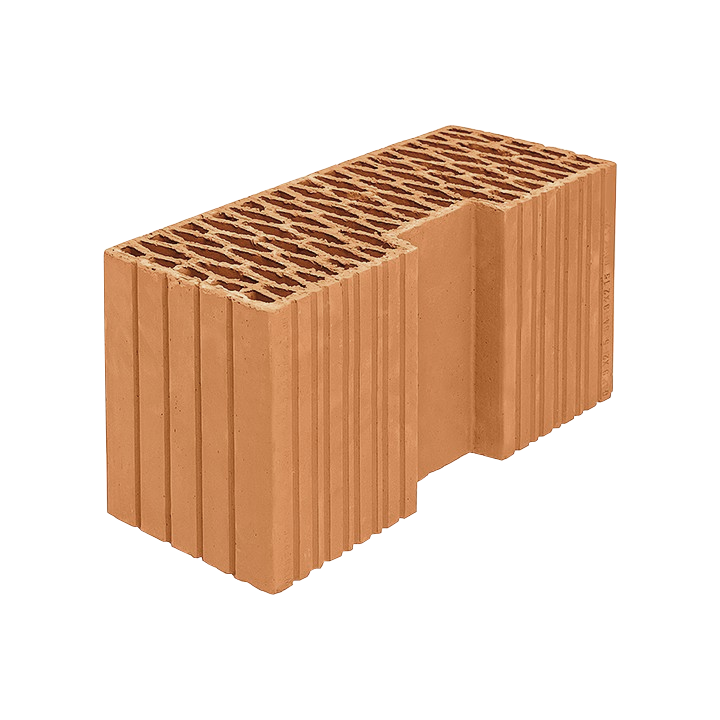 Керамический блок Porotherm 44R, доборный угловой элемент