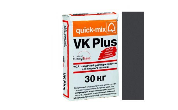 V.O.R. VK Plus Кладочный раствор для лицевого кирпича H графитово-чёрный