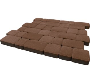 Тротуарная плитка Инсбрук Альт, 40 мм, коричневый, гладкая