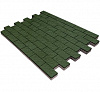 Тротуарная плитка Прямоугольник Лайн, 40 мм, темно-оливковый, бассировка